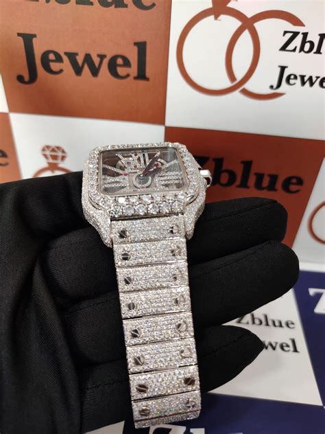 cartier watch bussdown|cartier iced out watch.